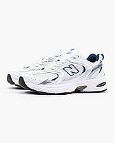 Кросівки New Balance 530 White Navy / Нью Беланс 530 Неві Білі, фото 3