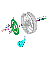 Dominar 400 Гайка (M14X1.5X12.5) LCJ00005