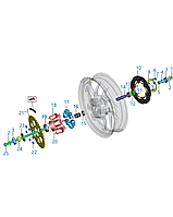 Dominar 400 Гайка (M14X1.5X12.5) LCJ00005