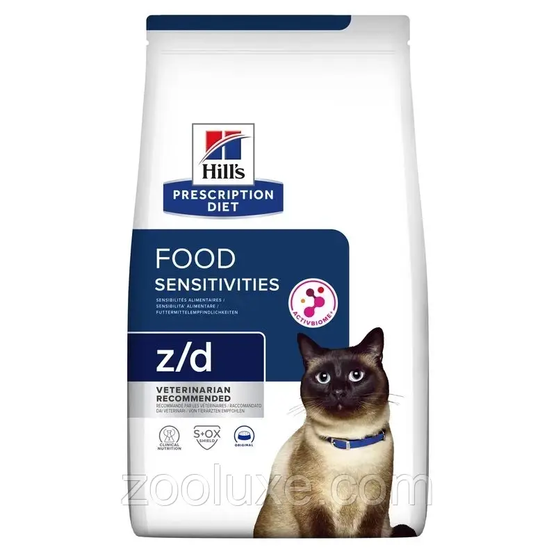 Hills Food Sensitivities z/d Original 1,5 кг корм для котів (Hill's, Хіллс, Хілс)