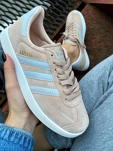 Adidas gazelle gris rosa deals