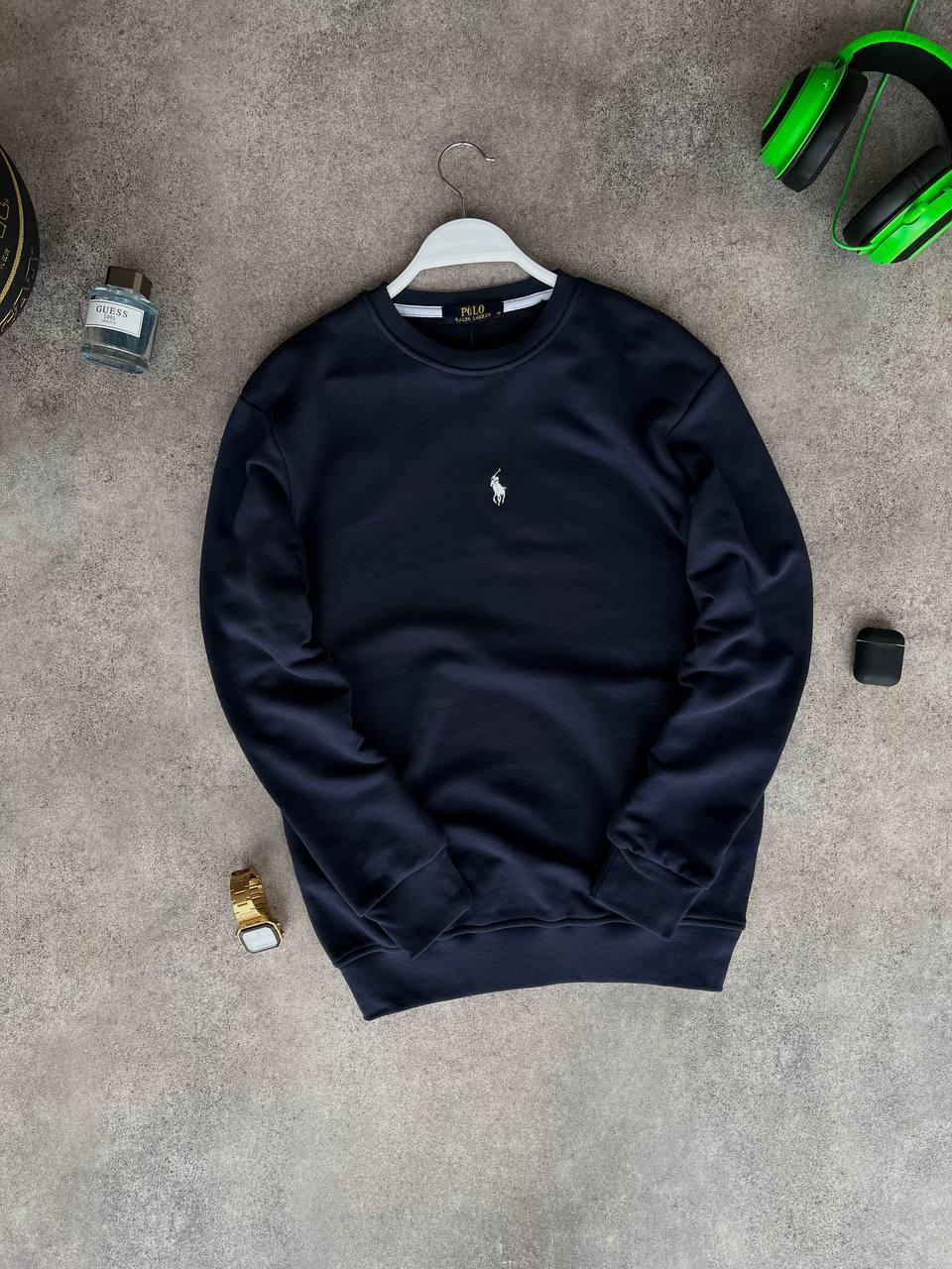 Чоловіча кофта світшот Polo Ralph Lauren M1298 синя XXL, фото 1