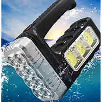 ФОНАРІК РУЧНИЙ АКУМУЛЯТОРНИЙ НА СОННІЧНИЙ БАТАРЕЄ DUAL LIGHT SOLAR LANTERN 7702-A З ФУНКЦІЄЮ POWER BANK XPE+C