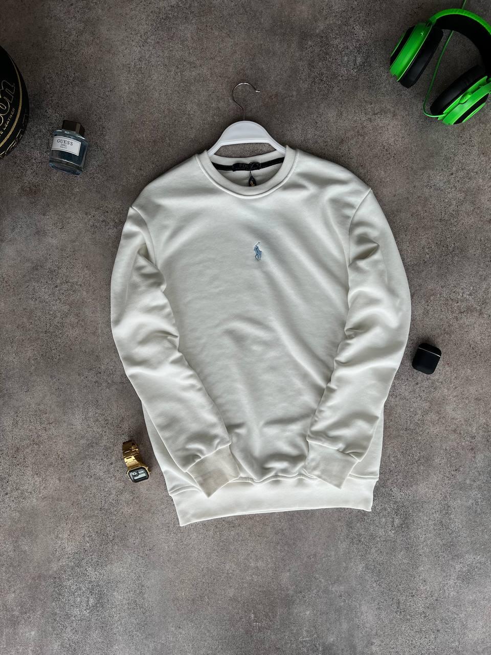 Чоловіча кофта світшот Polo Ralph Lauren M1300 біла XL, XXL, фото 1