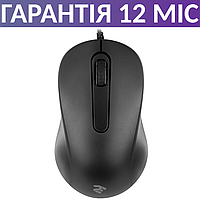 Компьютерная мышь 2Е MF160 USB, черная, проводная мышка юсб для ПК (компьютера) и ноутбука