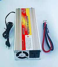 Перетворювач напруги (інвертор) 12V-220V 2000W (SUA-2000C) із зарядним пристроєм для акумулятора 20A, фото 3