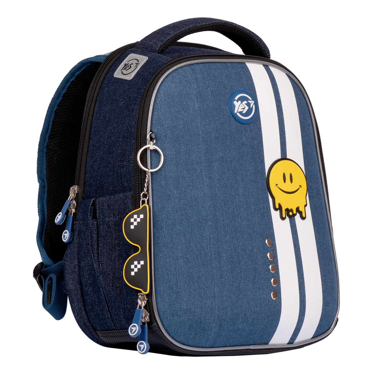 Рюкзак каркасний YES H-100 Smiley World 35х28х15 см синій (552223)
