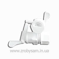 Врізний кран, пластиковий з редуктором осаду, врізний отвір 1 дюйм. Зливний кран.