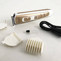 Машинка для стрижки волос Gemei GM-6113 аккумуляторная. WD-407 Цвет: золотой