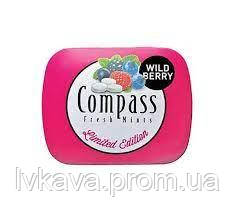 Льодяники Compass Fresh mints зі смаком  лісових ягод  без цукру, ж\б, 14 гр