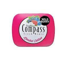 Льодяники Compass Fresh mints зі смаком  лісових ягод  без цукру, ж\б, 14 гр, фото 2