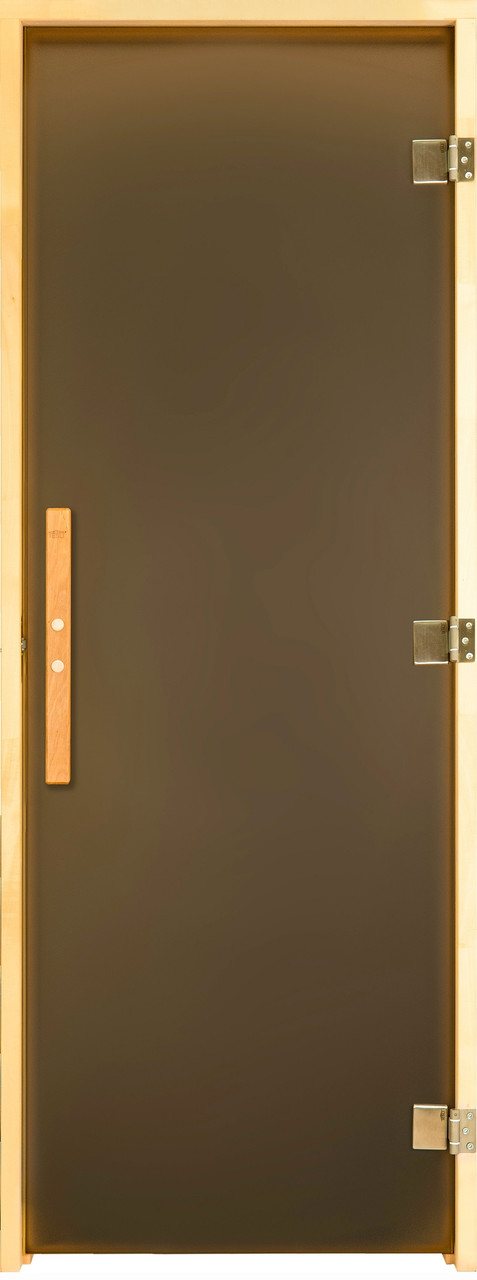 Скляні двері для лазні та сауни Tesli Lux Sateen RS 800х2050 мм загартоване скло матова бронза