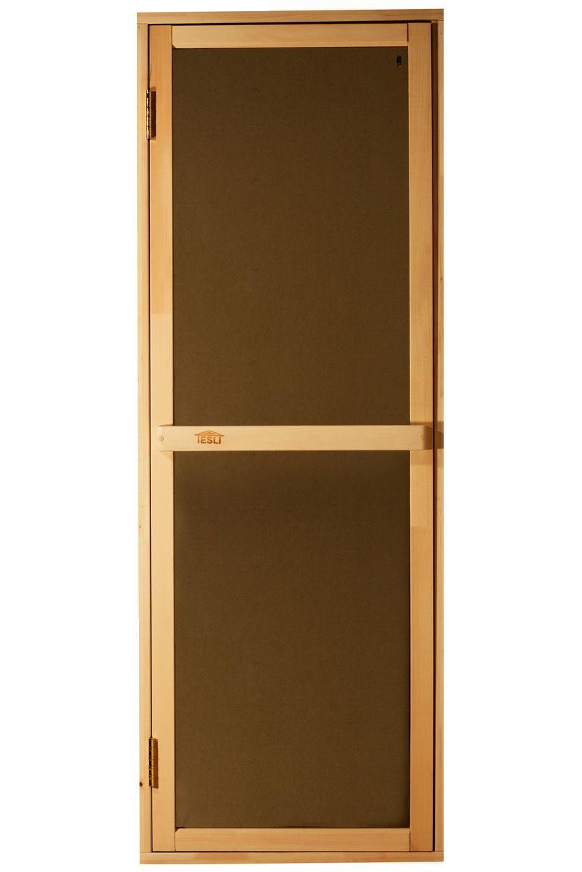 Скляні двері для сауни Tesli Bravo 700х1900 мм загартоване скло прозора бронза