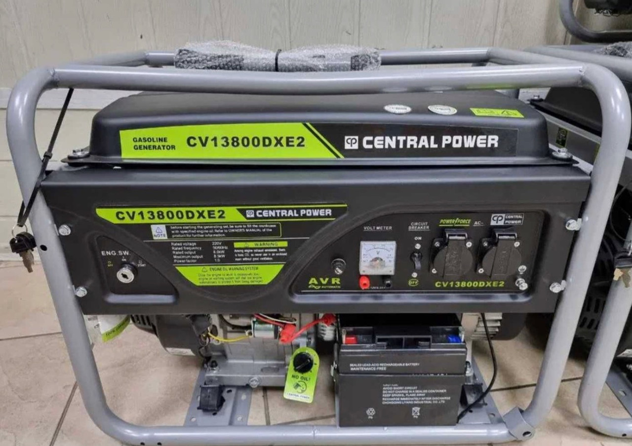Генератор 8 кВт бензиновий CentralPower CV13800DXE2 обмотка мідь