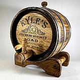 Бочка дубова 10 л для спиртних напоїв, вина, коньяку, рому, бренді, віскі, пива, під старовиною з гравіюванням, фото 9