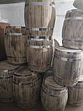 Бочка-муляж, декор — дерев'яна 200-250 літрів для декорацій. Бочка-стіл, стенд декорація. Для кафе, бару., фото 7