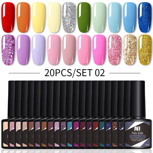 Купить Большой набор гель лаков для маникюра базовых цветных разных ...