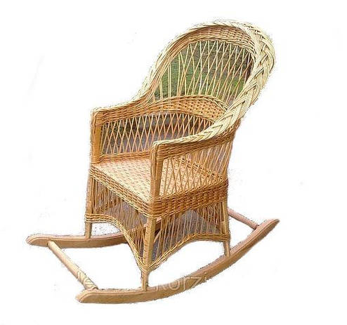Кресло-качачалка плетена з лози Арт.1263, фото 2
