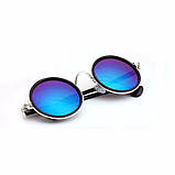 Очки круглые 63СС синие в серебряной оправе кроты тишейды авиаторы винтажные, фото 2
