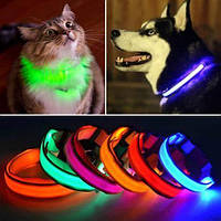 Светящийся светодиодный ошейник для собак и кошек с usb-зарядкой