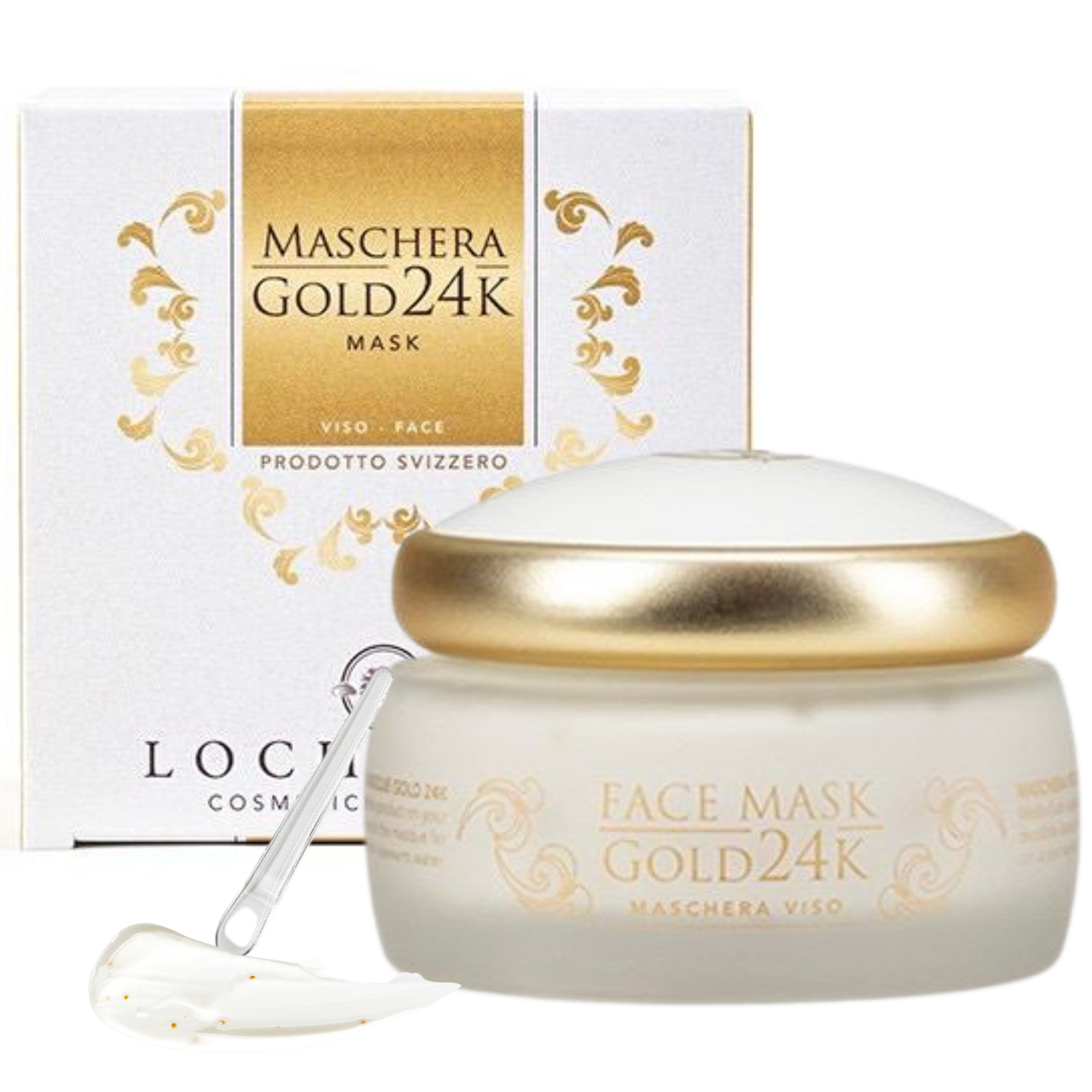 Маска для обличчя GOLD 24K з частинками золота і рослинними екстрактами Locherber Лохербер 30мл