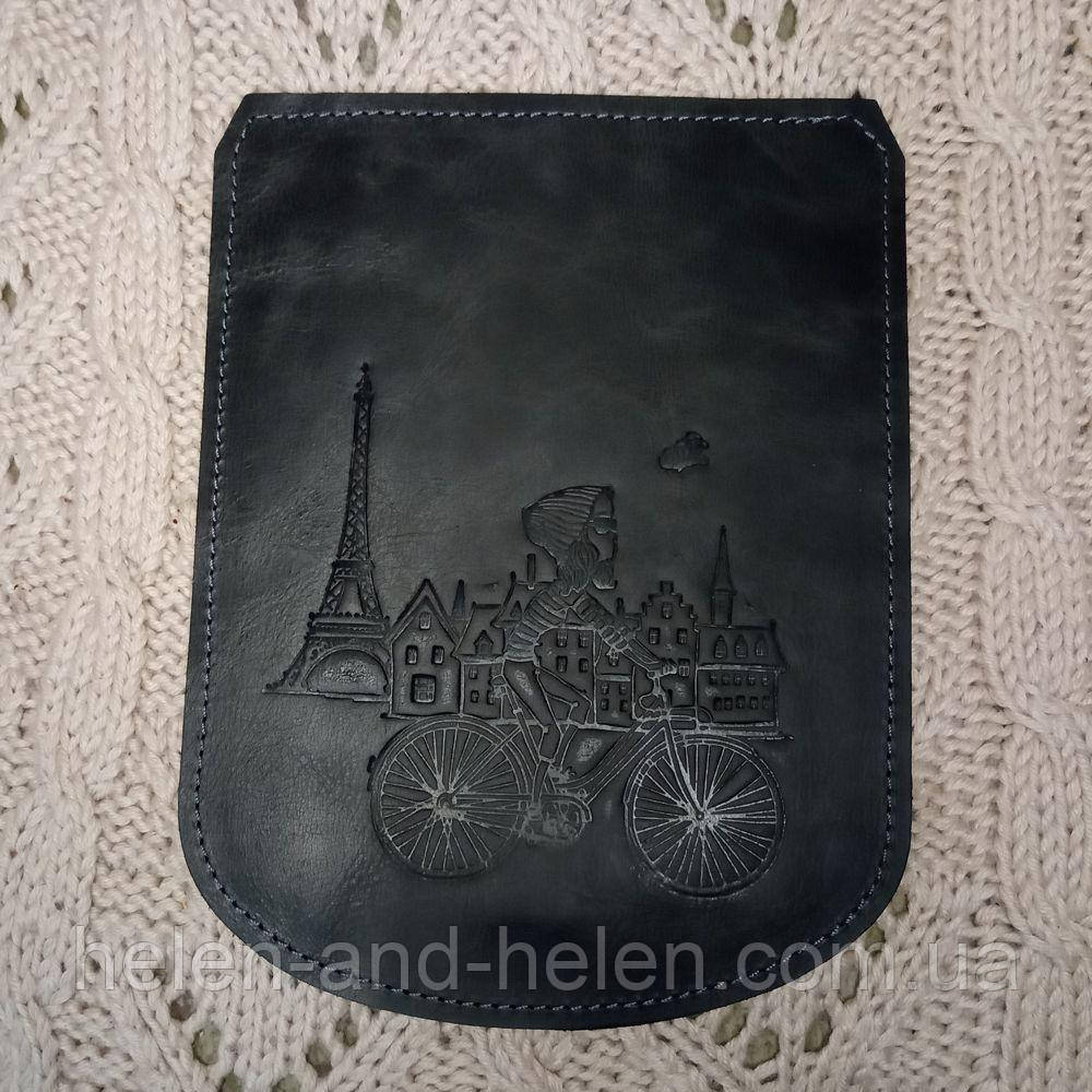 Клапан для рюкзака "Париж". Колір Графіт, фото 1