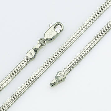 XUPING Ланцюжок Родій плетіння париджана з насічками, Довжина 60см, Ширина 0.25см