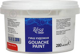 Фарба гуашова, Білила титанові, 280мл., ROSA studio