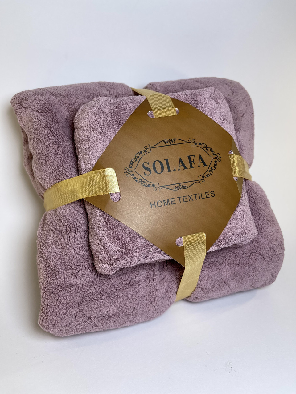 Подарочный набор банных полотенец Solafa сиреневый - фото 1 - id-p1754490822
