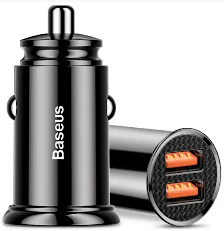 Автомобільний зарядний пристрій Baseus 2 USB А + А 30W 5A Dual QC3.0 Black