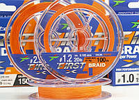 Шнур Intech First Braid X4 Orange 100m #0.3 6lb/2.72kg