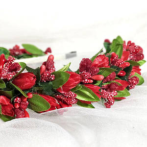 Віночок 2D на голову Moderika червоні Проліски