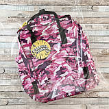 Рюкзак сумка жіночий, підлітковий, для дівчинки підлітка, шкільний, повсякденний, міський яскравий рожевий, фото 7