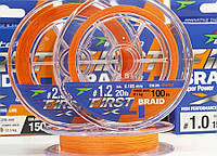 Шнур Intech First Braid X4 Orange 100m #0.6 10lb/4.54kg