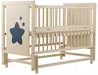 Кроватка детская Babyroom Звездочка Z-02 маятник, откидной бок, слоновая кость (30234)