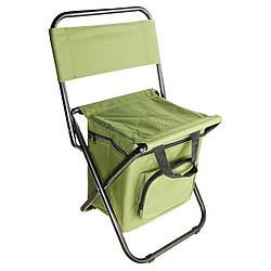 Складаний стілець для риболовлі, пікніка, кемпінгу, відпочинку на природі з термосумкою, хакі