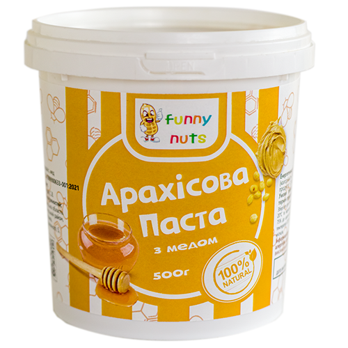 Арахісова паста FunnyNuts з медом 500 г