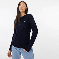 Кофта Jack Wills Tinsbury Merino Wool Cable Knitted Jumper Navy Доставка з США від 14 днів - Оригинал