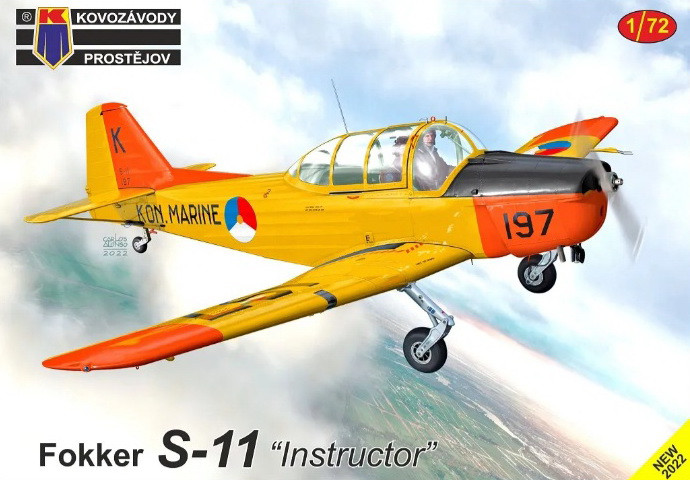 Пластикова модель 1/72 Kovozavody Prostejov 0371 нідерланський навчально тренувальний Fokker S-11 „Instructor“