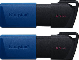 Накопичувач USB Flash drive    64GB  Kingston DataTraveler Exodia M  (USB3.2)  (2 Pack) (код 130101)