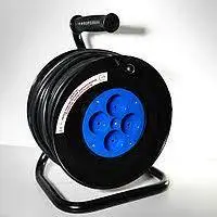 Якісний подовжувач на котушці для саду з термозахистом 2х1,5 50 м "СВІТЛОПРИЛАД" EHA