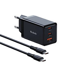 Швидке заряджання Mcdodo GaN Mini Fast Charger USB-C + USB-A 65W Black