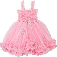 4-5T Pink RuffleButts® Girls Ruffled Princess Pettiskirt Костюм Платье для девочки на день рождения