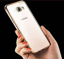 Чохол для Samsung A7 A710 силіконовий з кольоровим обідком