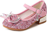 12 Little Kid Pink/L2 Cadidi Dinos Очаровательные блестящие вечерние туфли принцессы для маленьких девочек