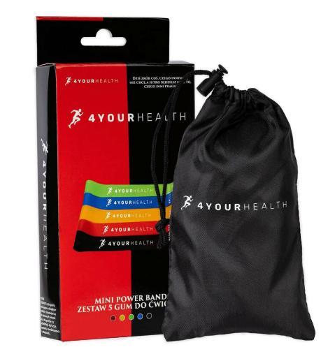 Фітнес резинки набір із 5шт. 4yourhealth Mini Band Fitness (від 1 до 20кг.)