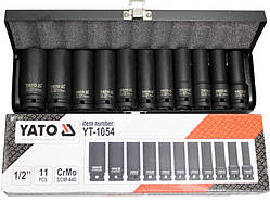 Набір ударних торцевих головок 1/2" Yato YT-1054