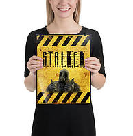 Металлический плакат Сталкер "Жёлтый - солдат" / S.T.A.L.K.E.R.
