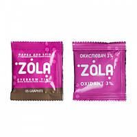Фарба для брів ZOLA Eyebrow Tint 05 Graphite з колагеном та окислювач 3% Oxidant, в саше, 2x5 мл