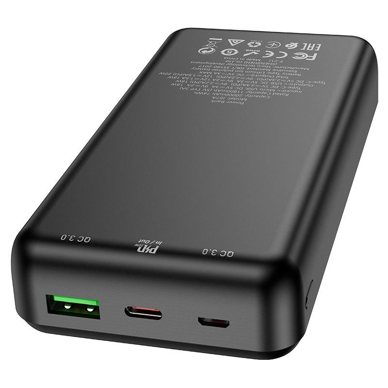 Павербанк Power Bank Hoco J87A Black 20000mAh 20W швидка зарядка